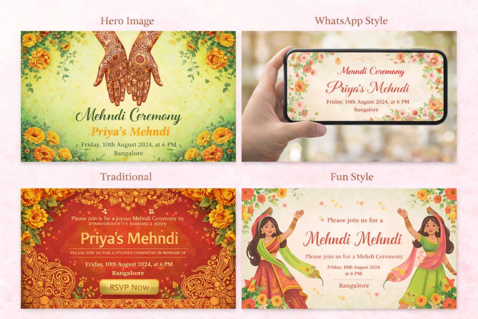 Mehndi Invitation Messages in India – Cute & Fun Ideas
