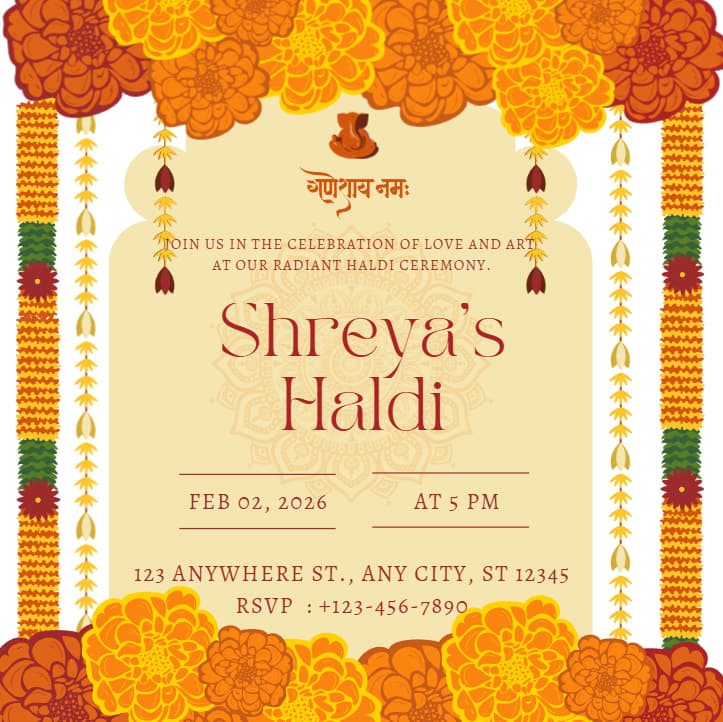 Haldi Invitation Messages – Sweet & Traditional Ideas