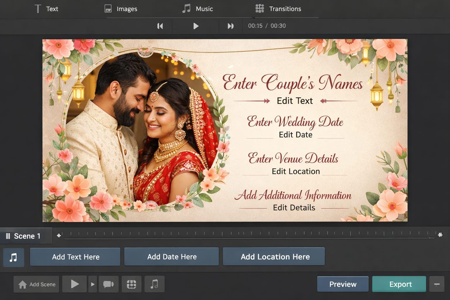 Wedding Invitation Video Maker – Create Wedding Videos
